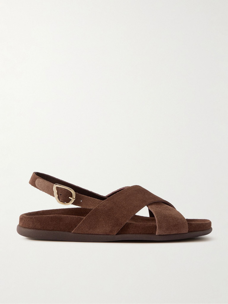 Ikesia suede slingback sandals Brown 1