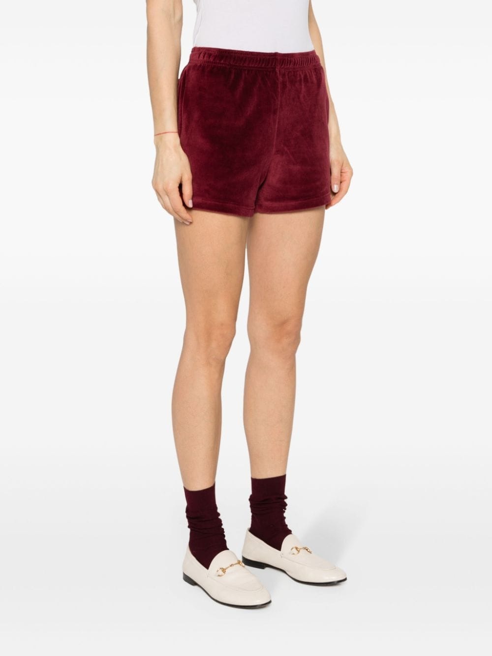 SRC velour mini shorts - 3