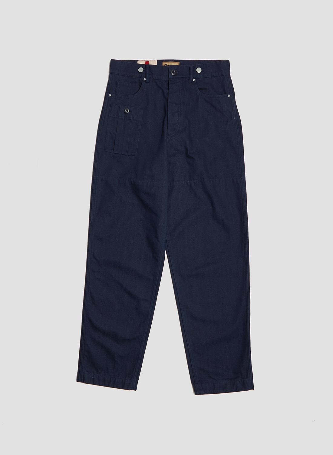 6 Pocket Pant Heavy Cotton in Black Navy - 1