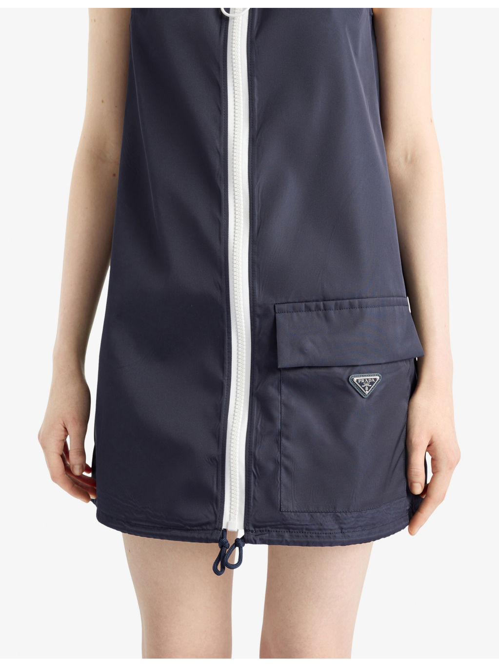 Re Nylon Zip-Up Woven Mini Dress - 4