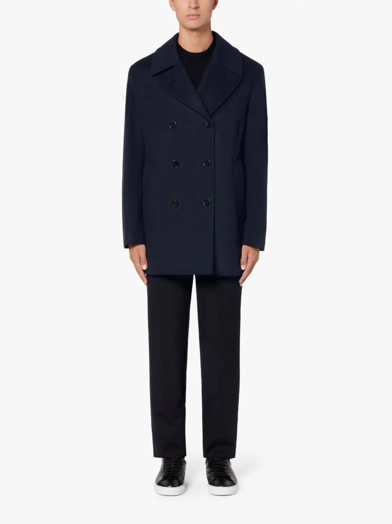 Mackintosh DALTON NAVY WOOL & CASHMERE PEA COAT | GM-1075F outlook
