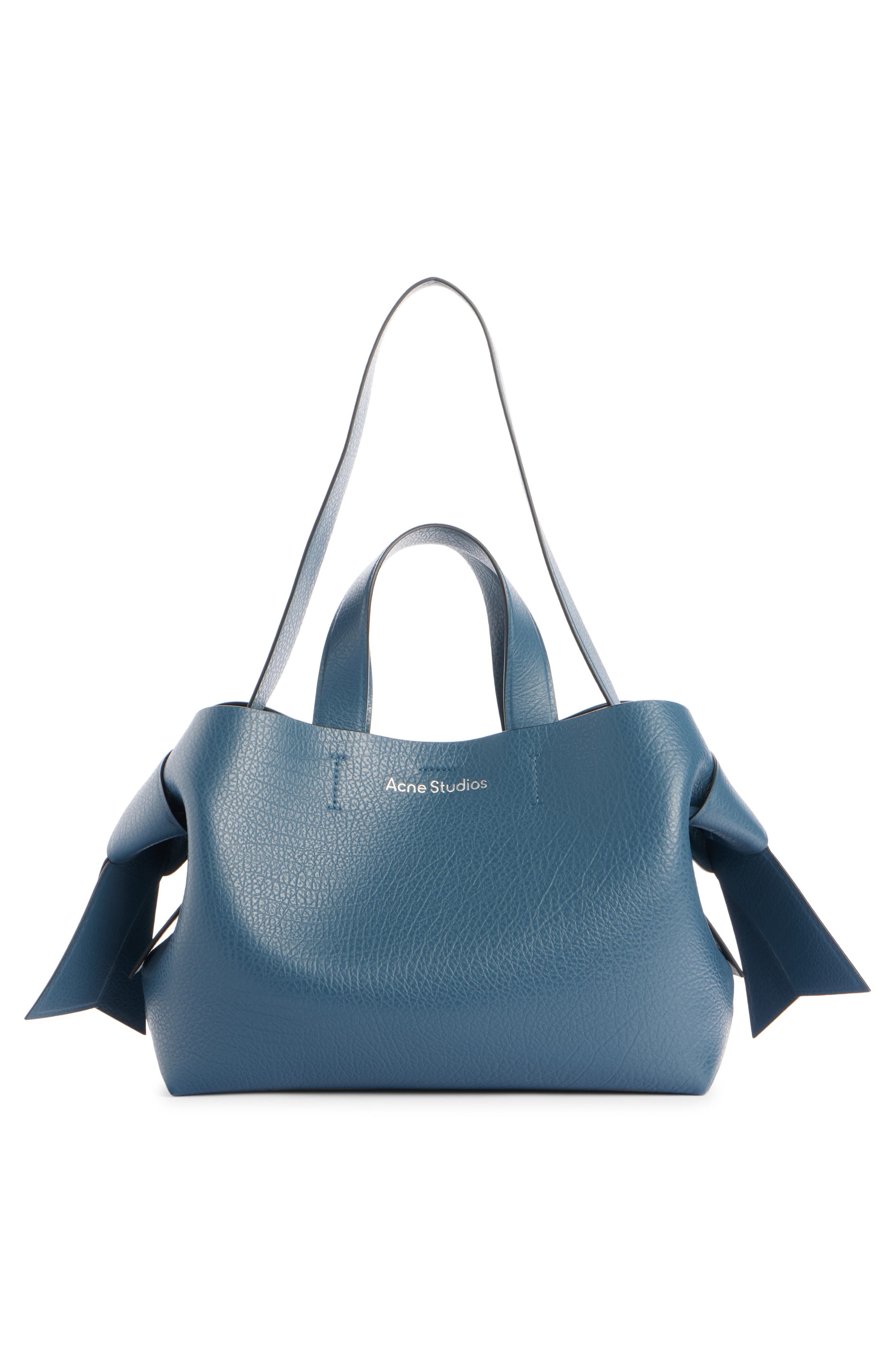 Acne Studios Musubi Leather Tote in Denim Blue at Nordstrom - 4