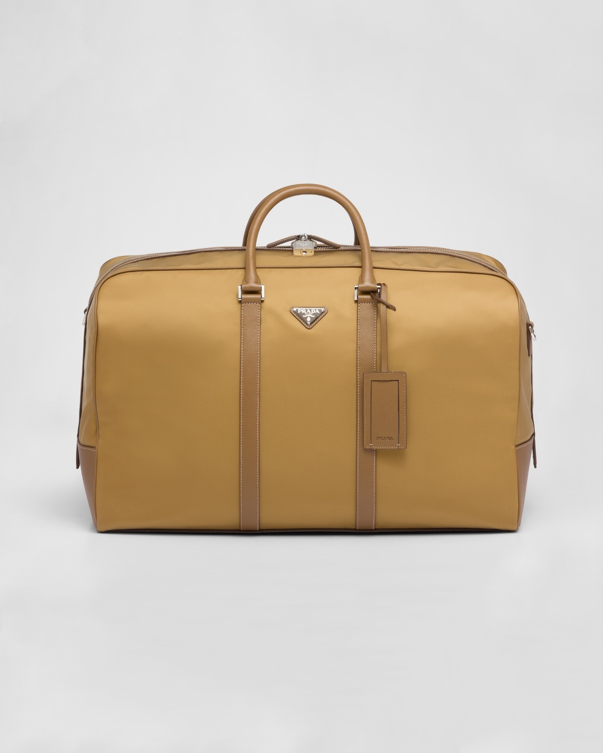 Re-Nylon and Saffiano leather duffle bag - 1