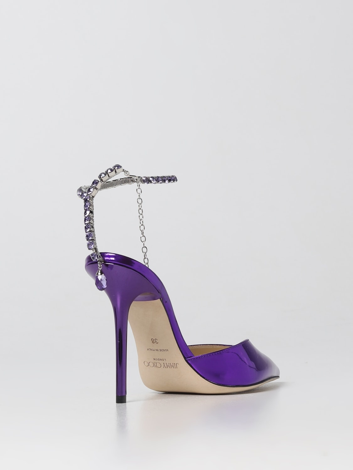 Jimmy Choo Saeda laminated leather pumps - 3