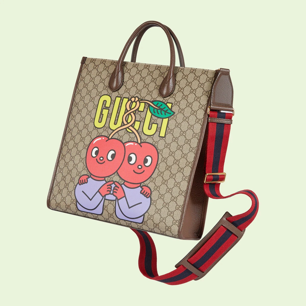 Gucci cherry print medium tote - 4