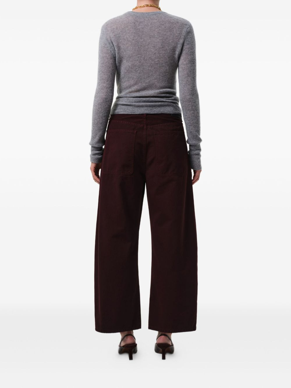 cargo-pockets wide-leg jeans - 4