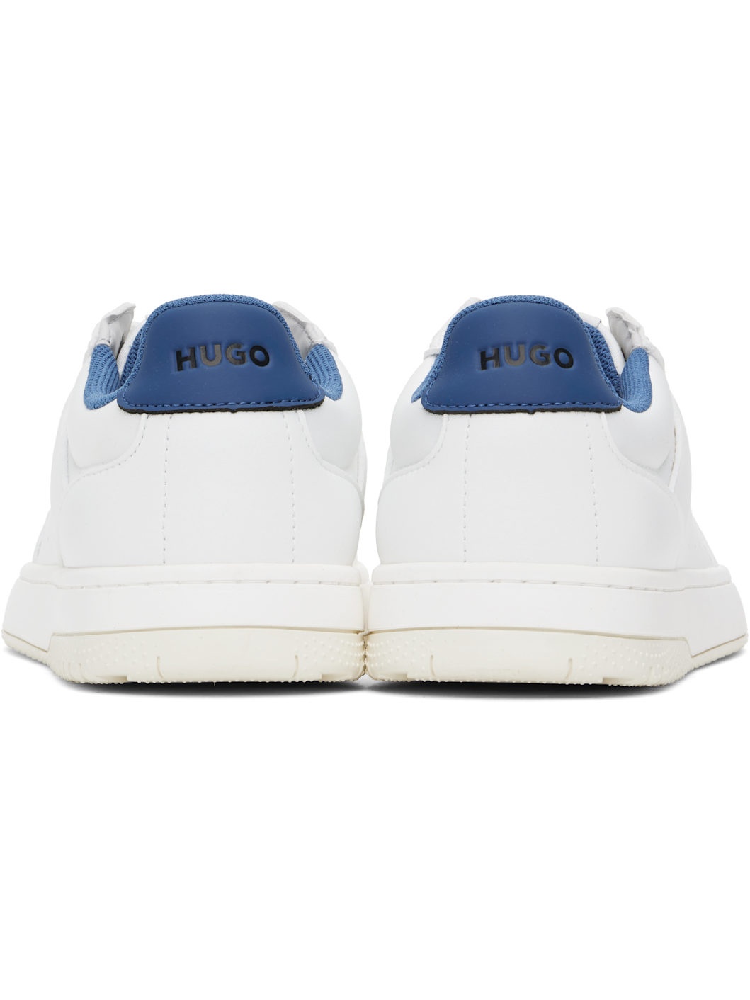 White Faux-Leather Logo Sneakers - 2