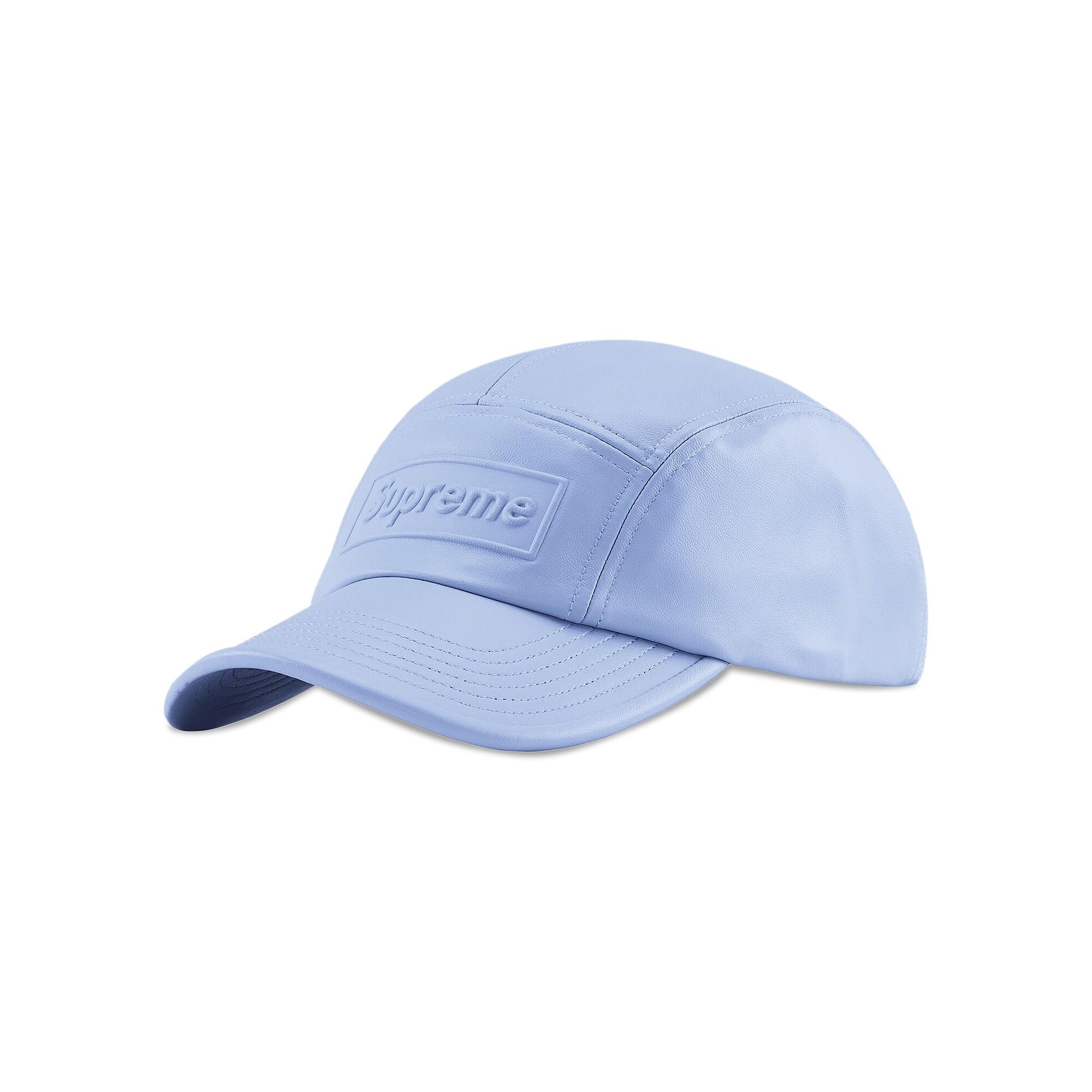 Supreme GORE-TEX Leather Camp Cap 'Grey' - 1