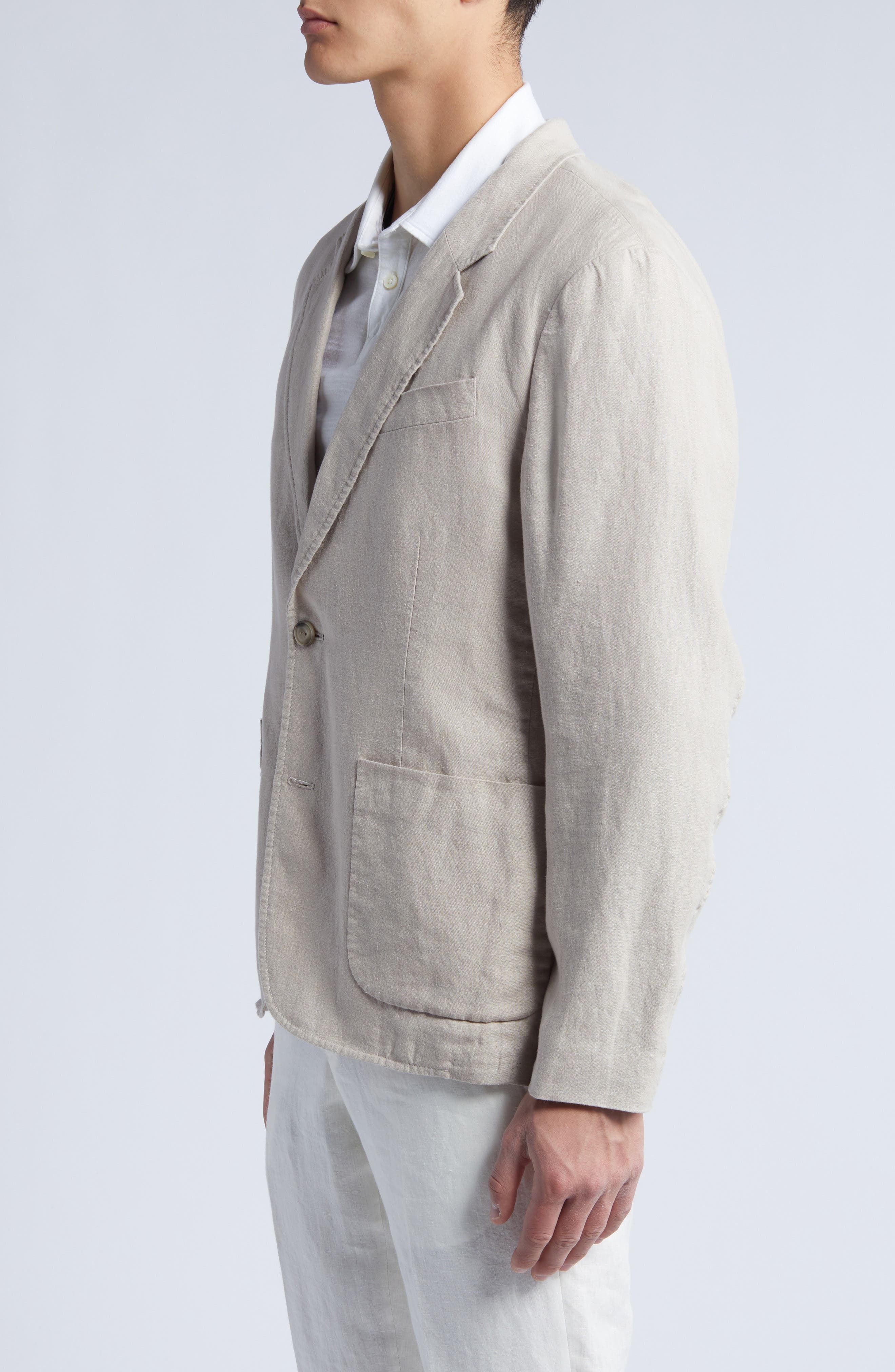 Vince Relaxed Fit Hemp Sport Coat in Pumice Rock at Nordstrom - 3