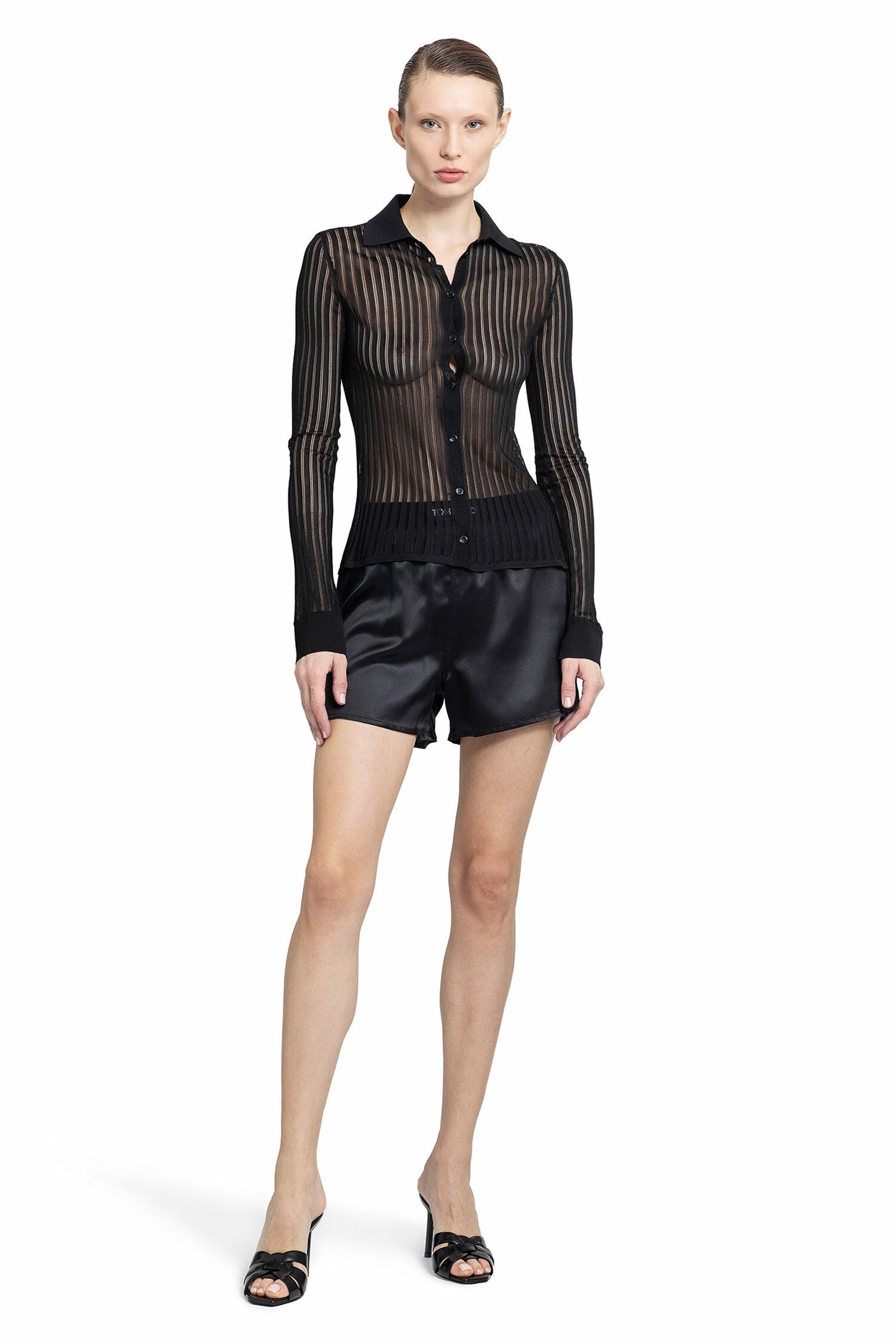 TOM FORD WOMAN BLACK SHORTS - 5