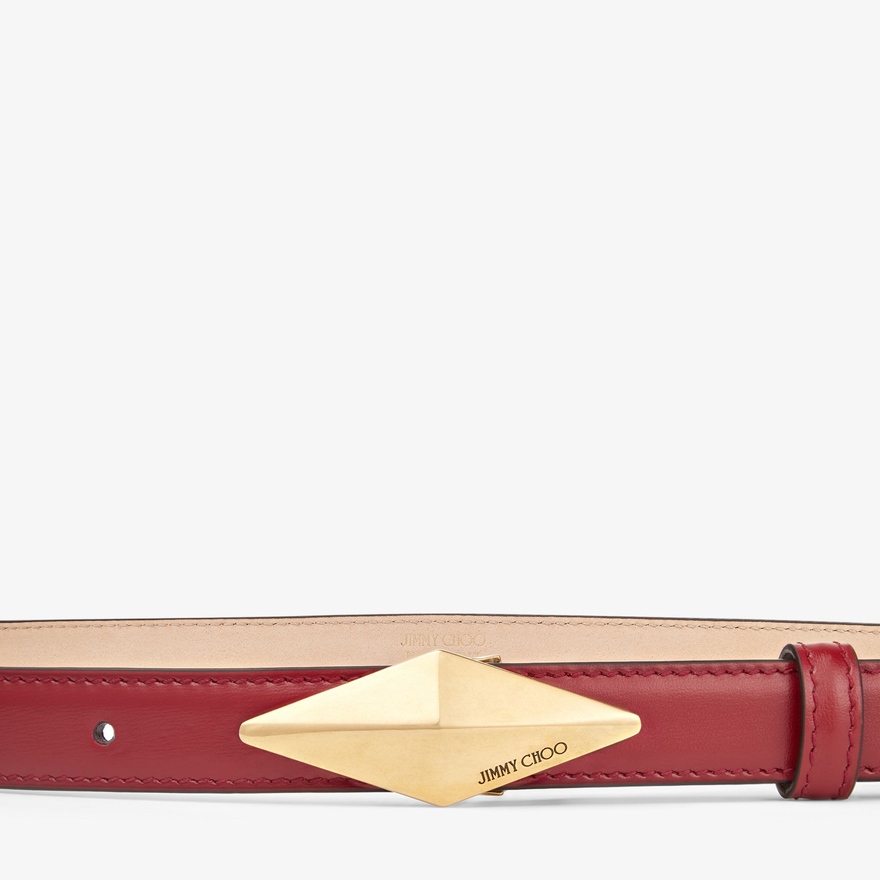 Diamond Clasp Belt
Cranberry Leather Clasp Belt - 2