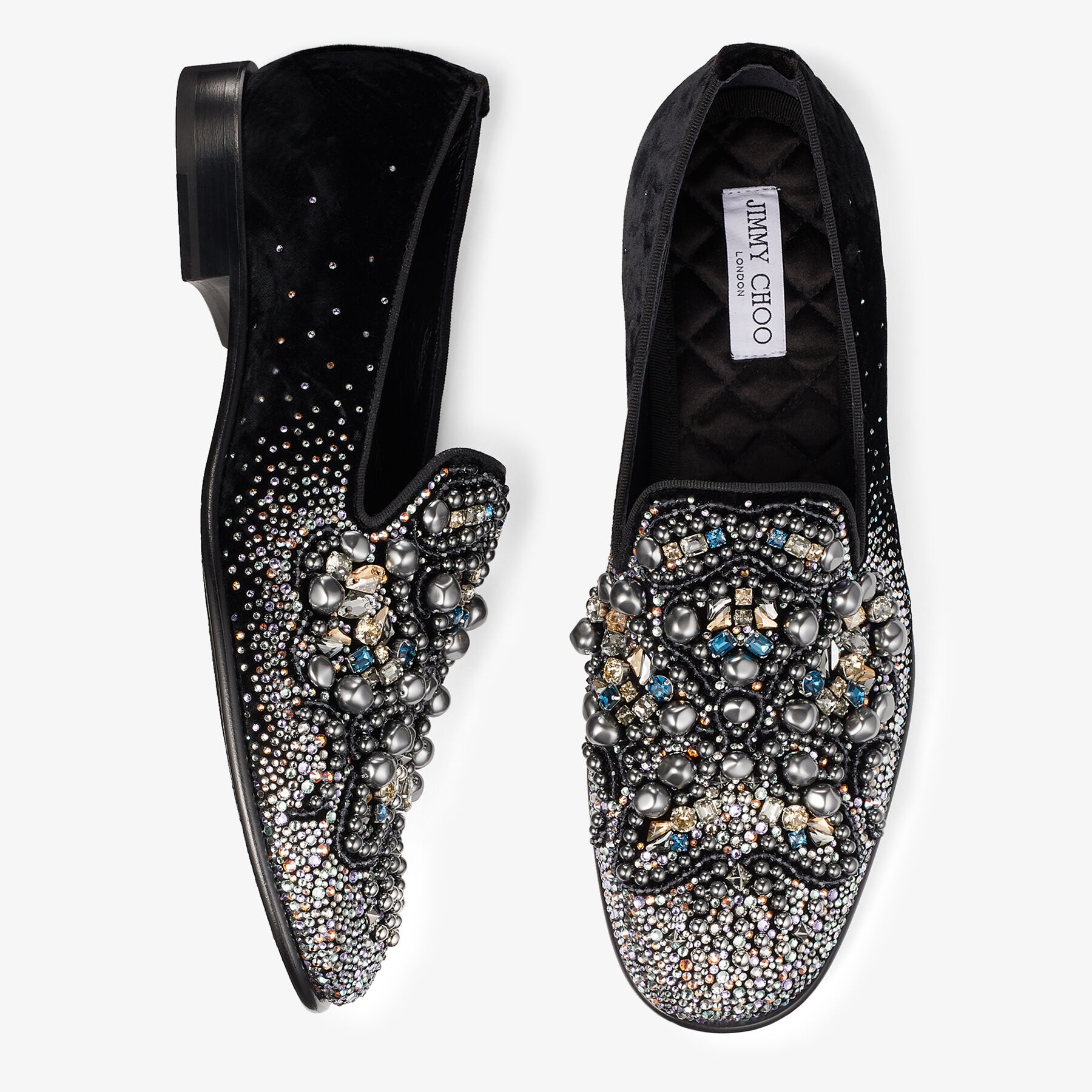 Thame
Black Velvet Slipper with Crystal Embellishment - 5