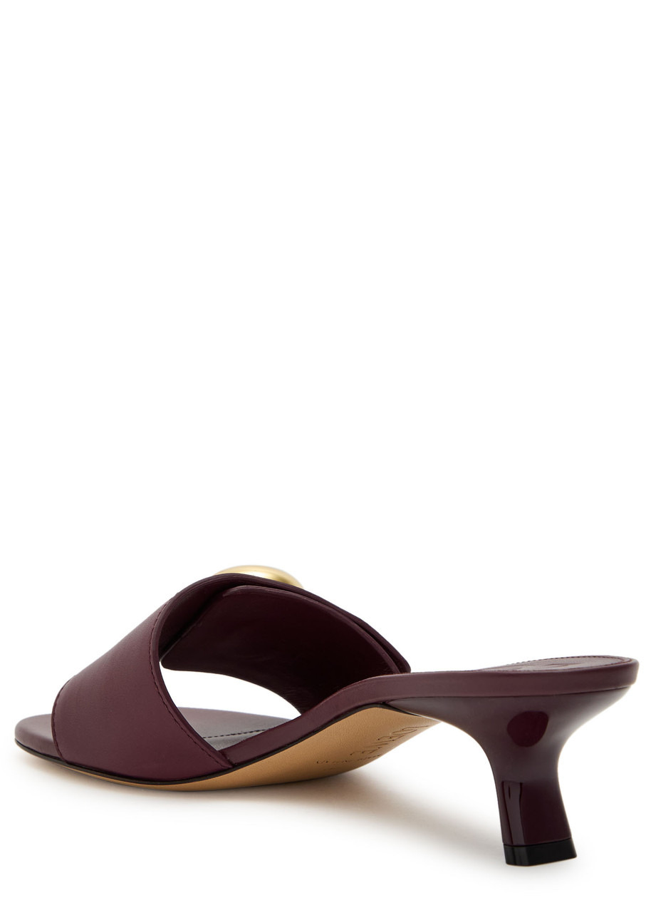Loewe Pebble Slide 45 Leather Mules - 2