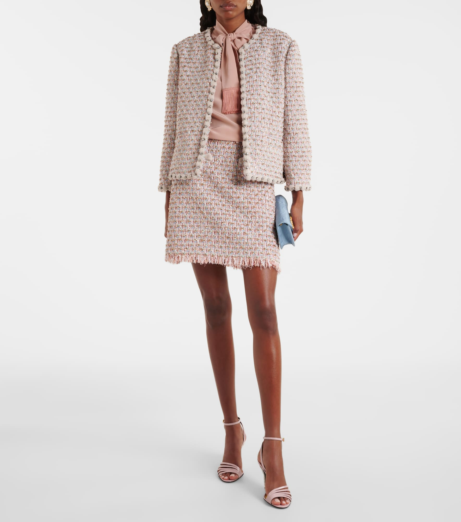Embroidered tweed jacket - 2