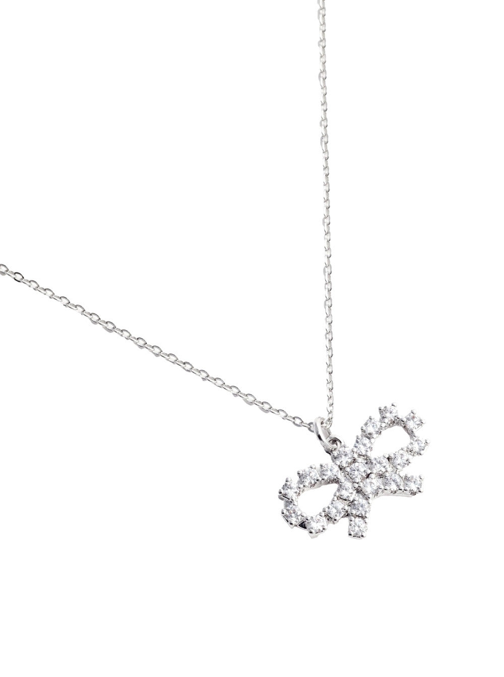 Self-Portrait Women Micro Crystal Bow Necklace - 2