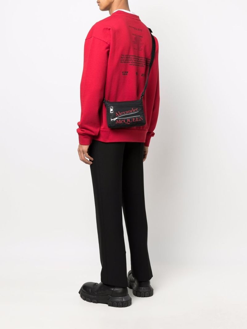 logo-print crossbody zip pouch - 2