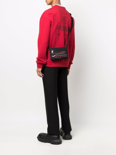 Alexander McQueen logo-print crossbody zip pouch outlook