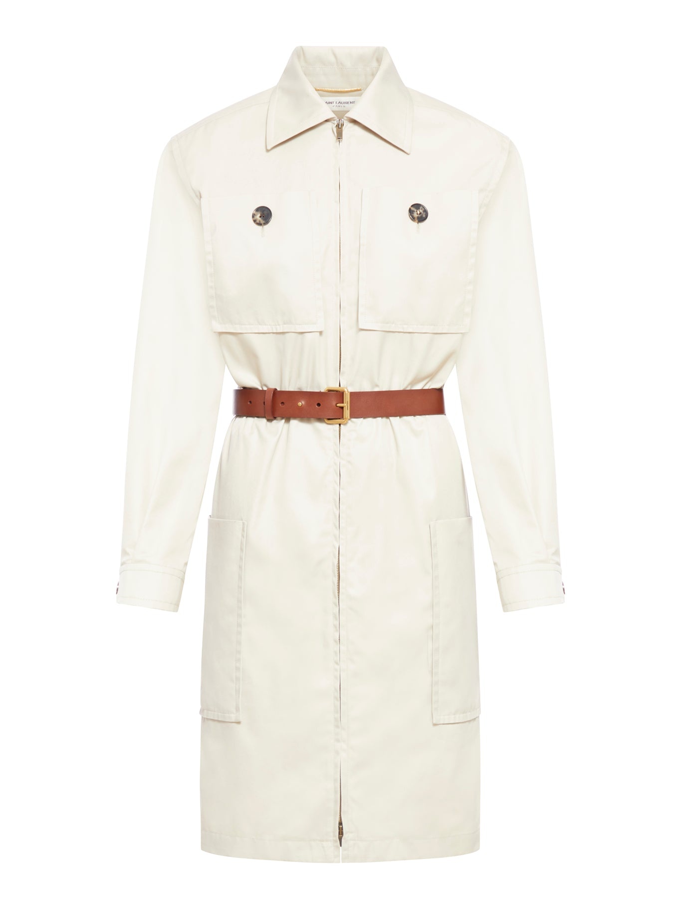 ワンピース Saint Laurent Twill Saharienne Dress Saint Laurent Twill Saharienne Dress (Saint Laurent
