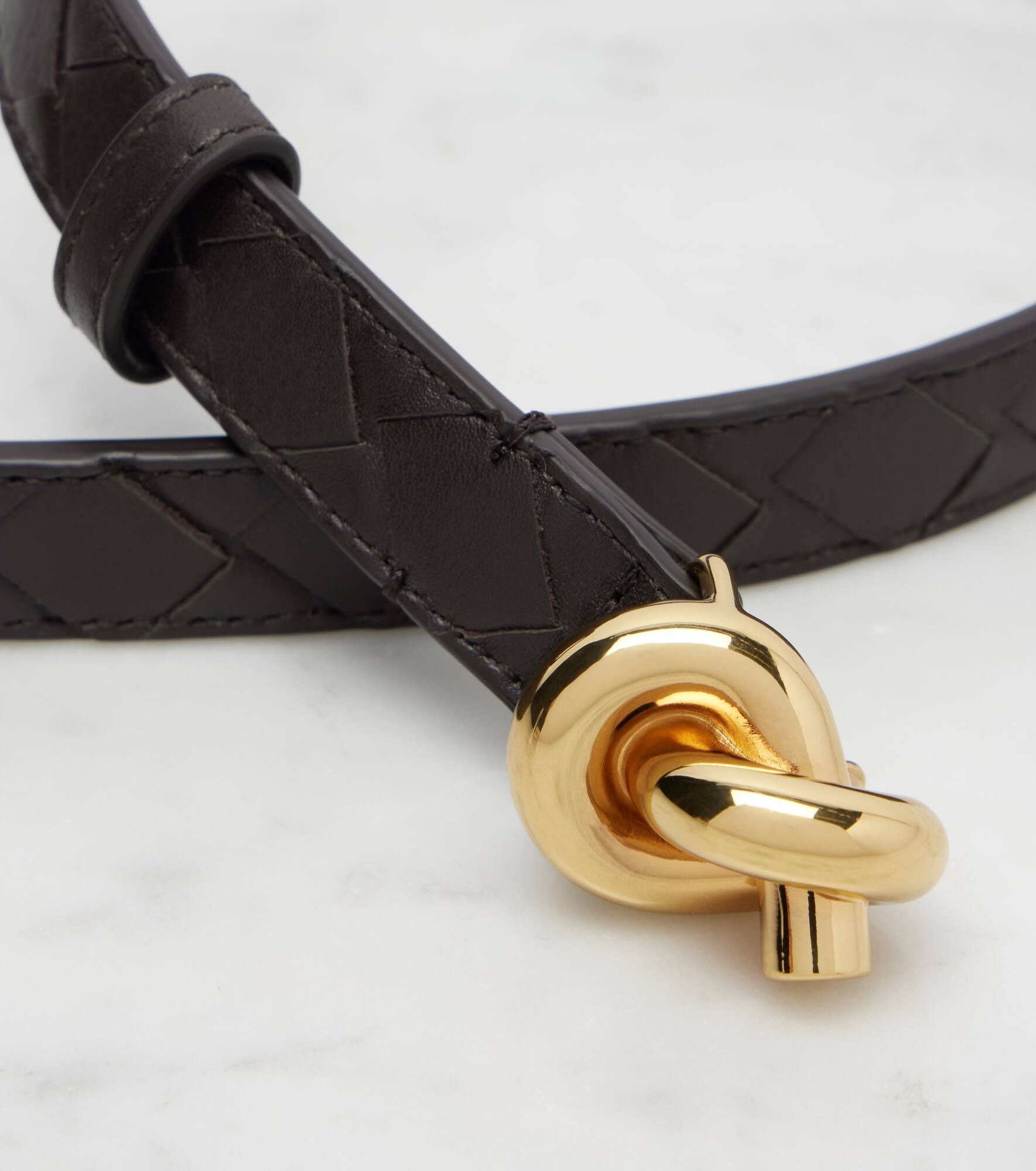 Knot Intrecciato leather belt - 3