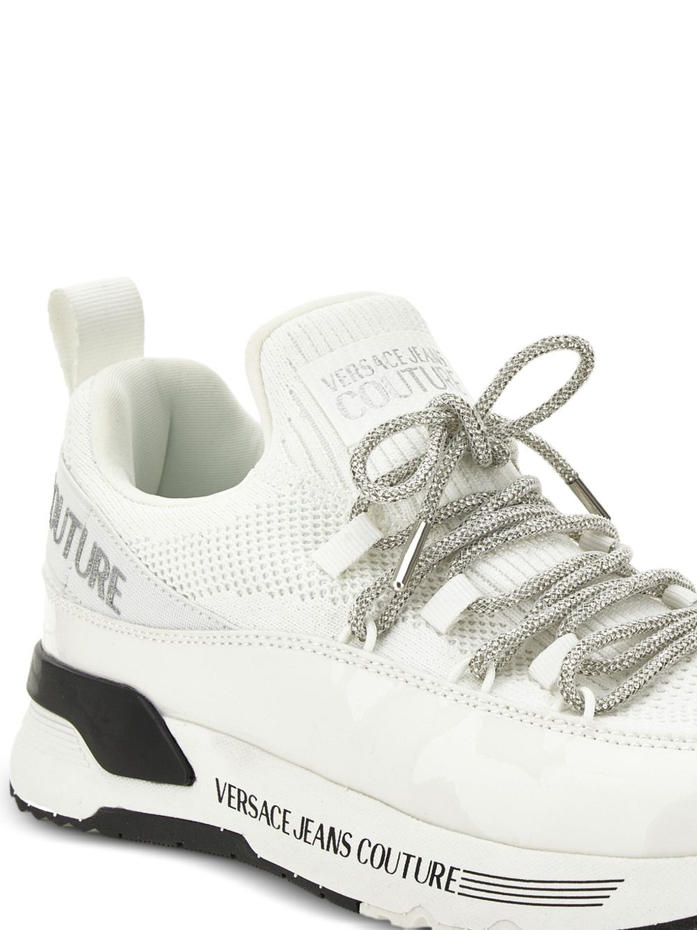 mesh-panel lace-up trainers - 4