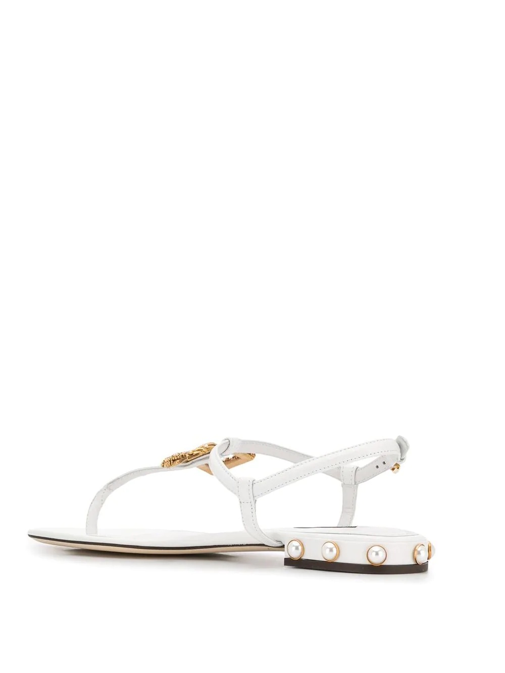 flat logo sandals - 3