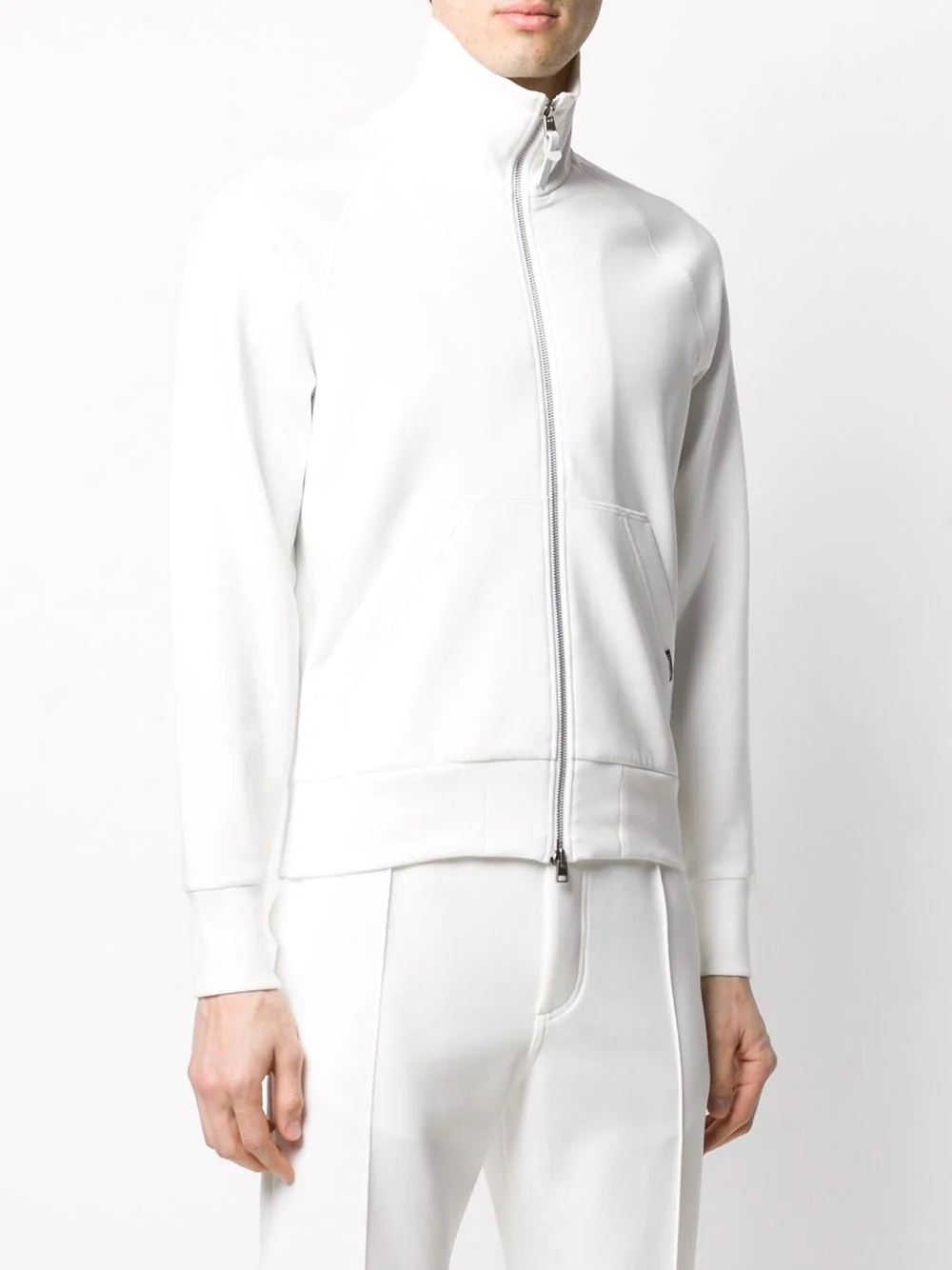 funnel-neck zipped jacket - 3