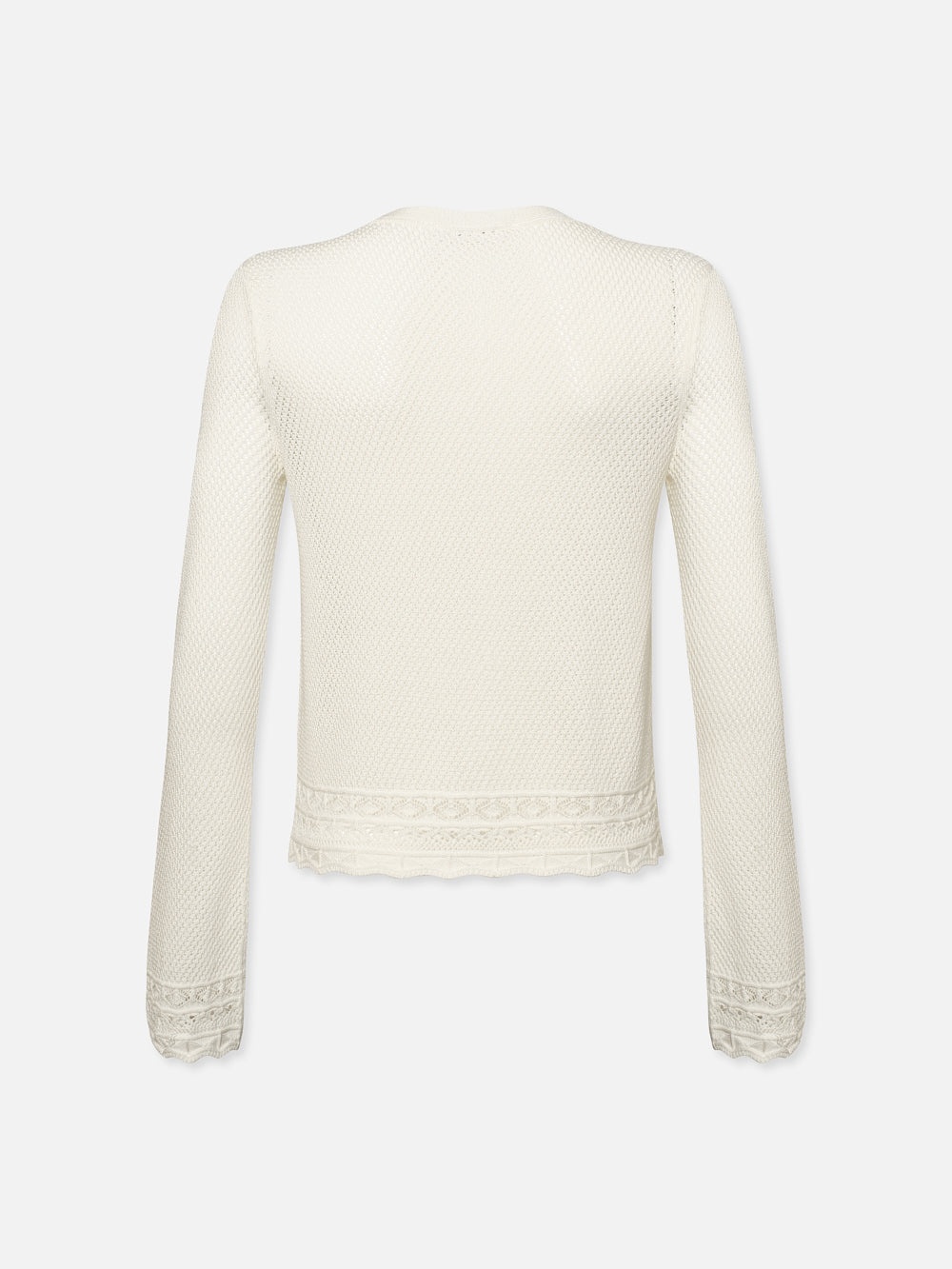 Pointelle Cardi in Cream - 3