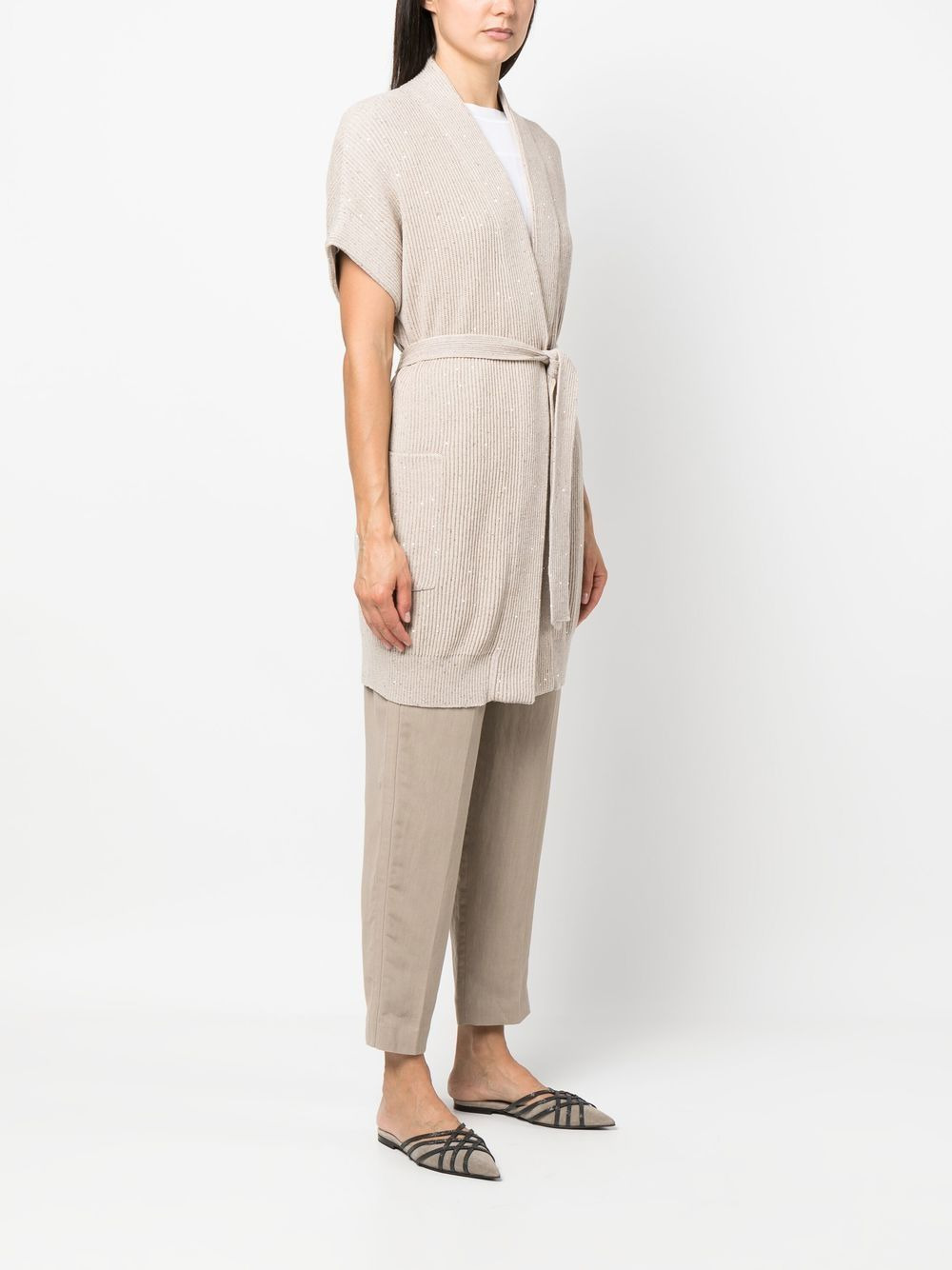chunky-knit sleeveless cardigan - 3
