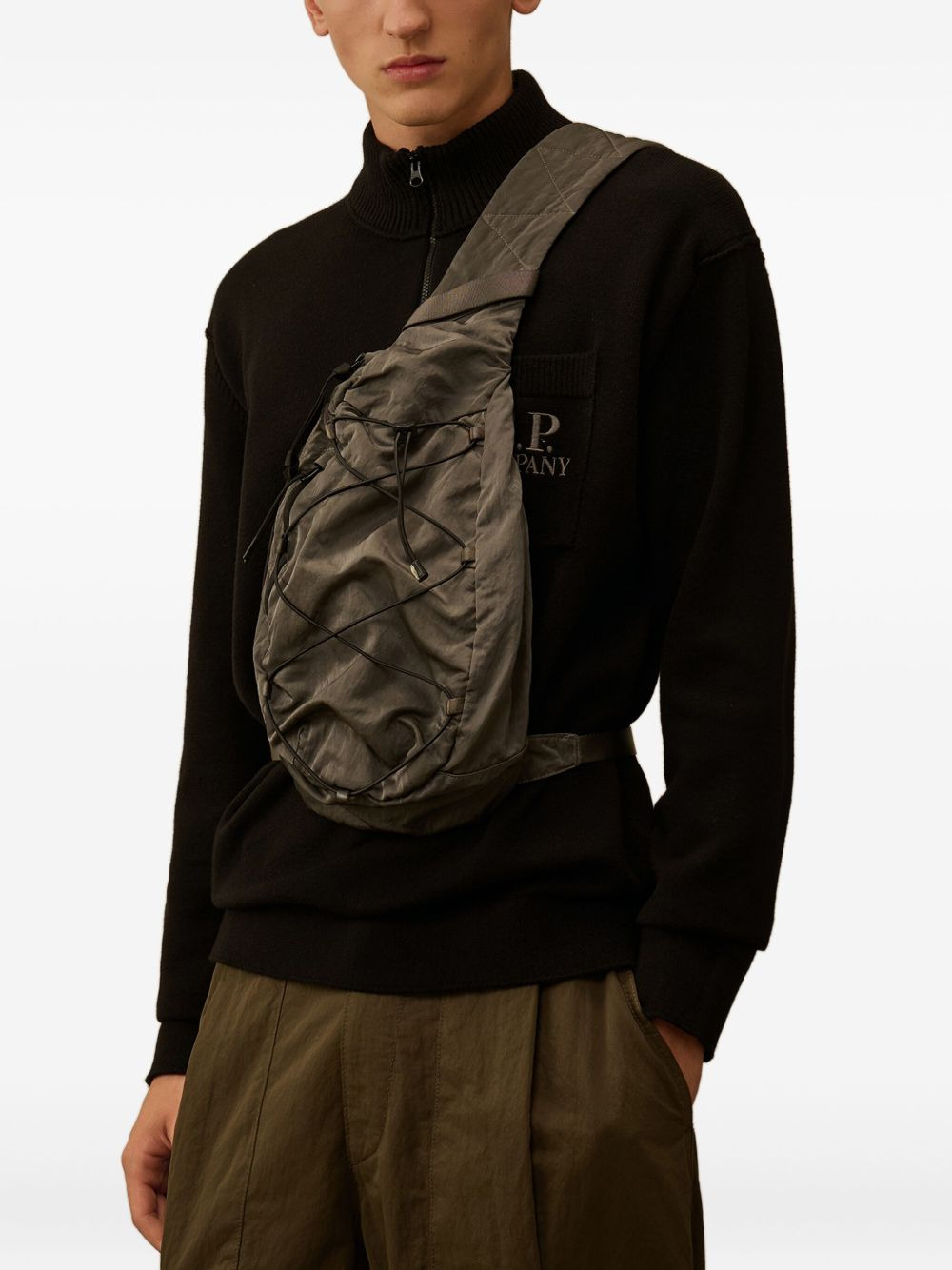 drawstring single-strap backpack - 2