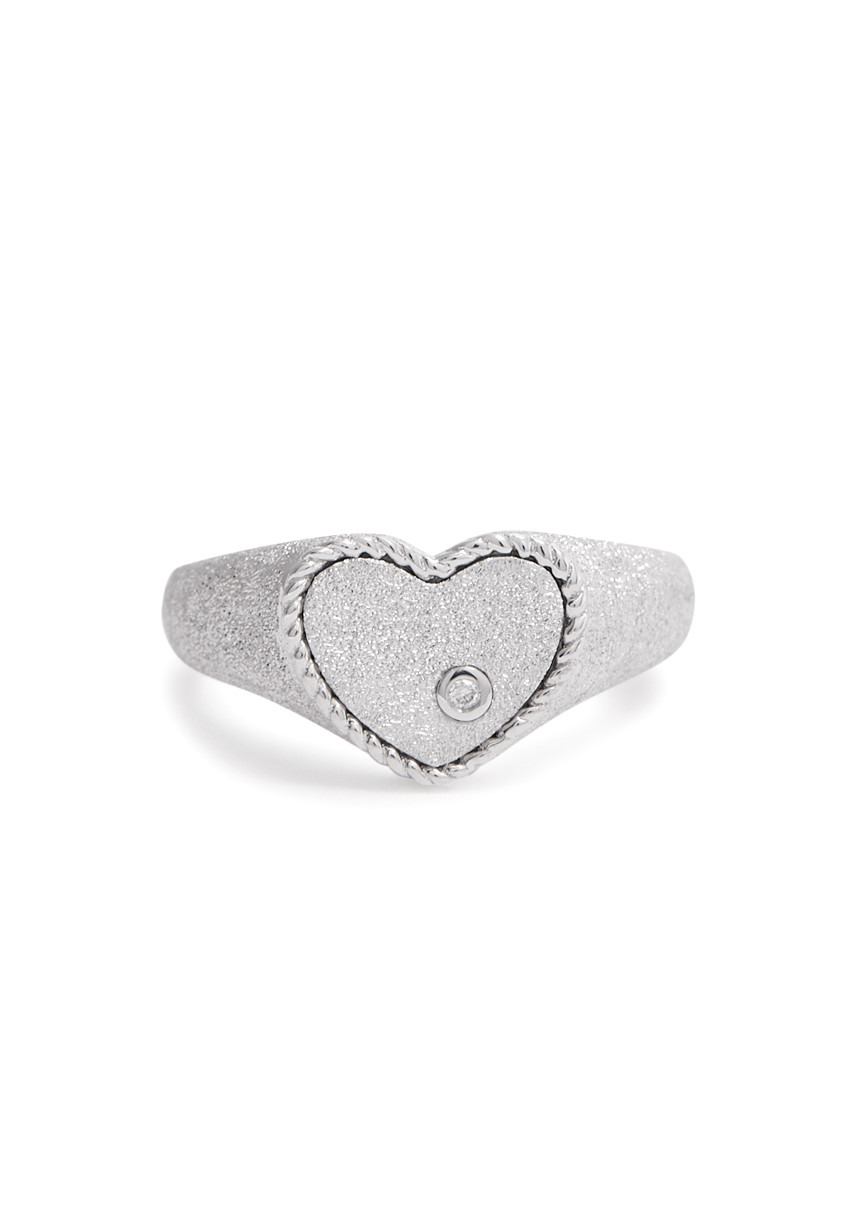 Baby Chevaliere glittered pinky ring - 3
