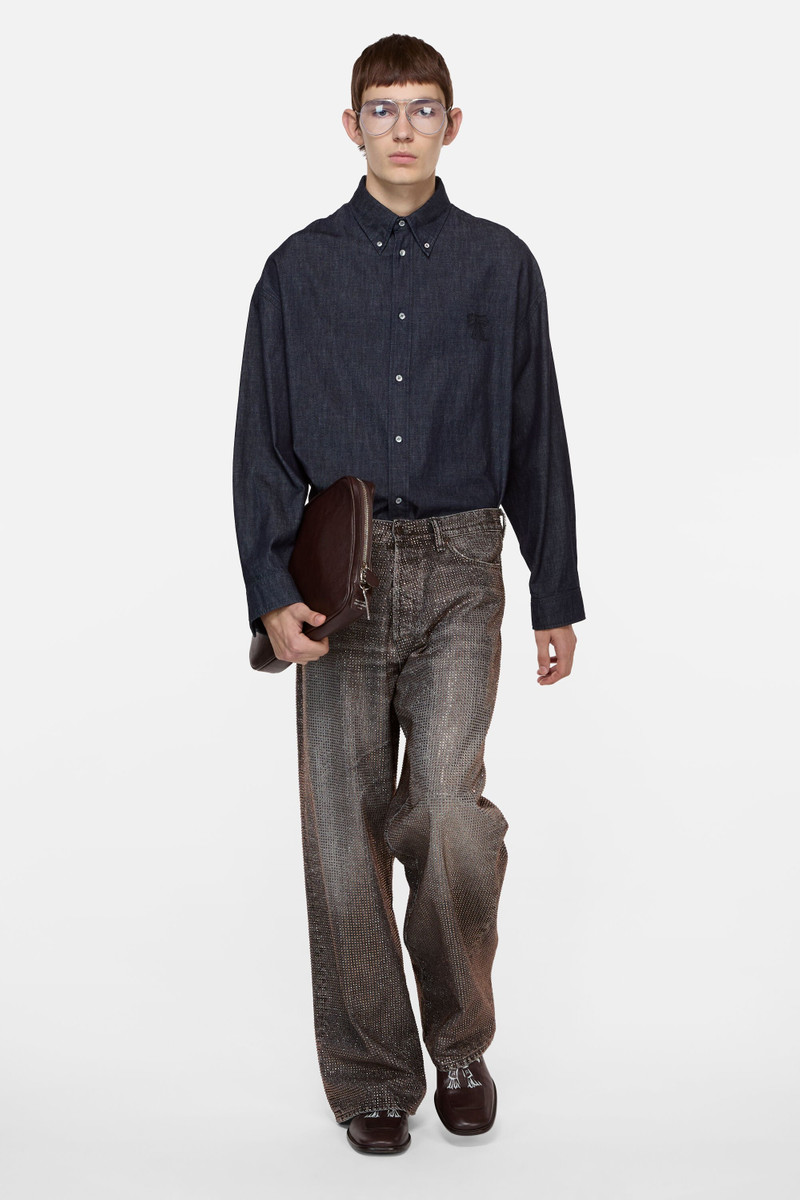 Acne Studios Loose rhinestone jeans – 1981 - Washed Black outlook