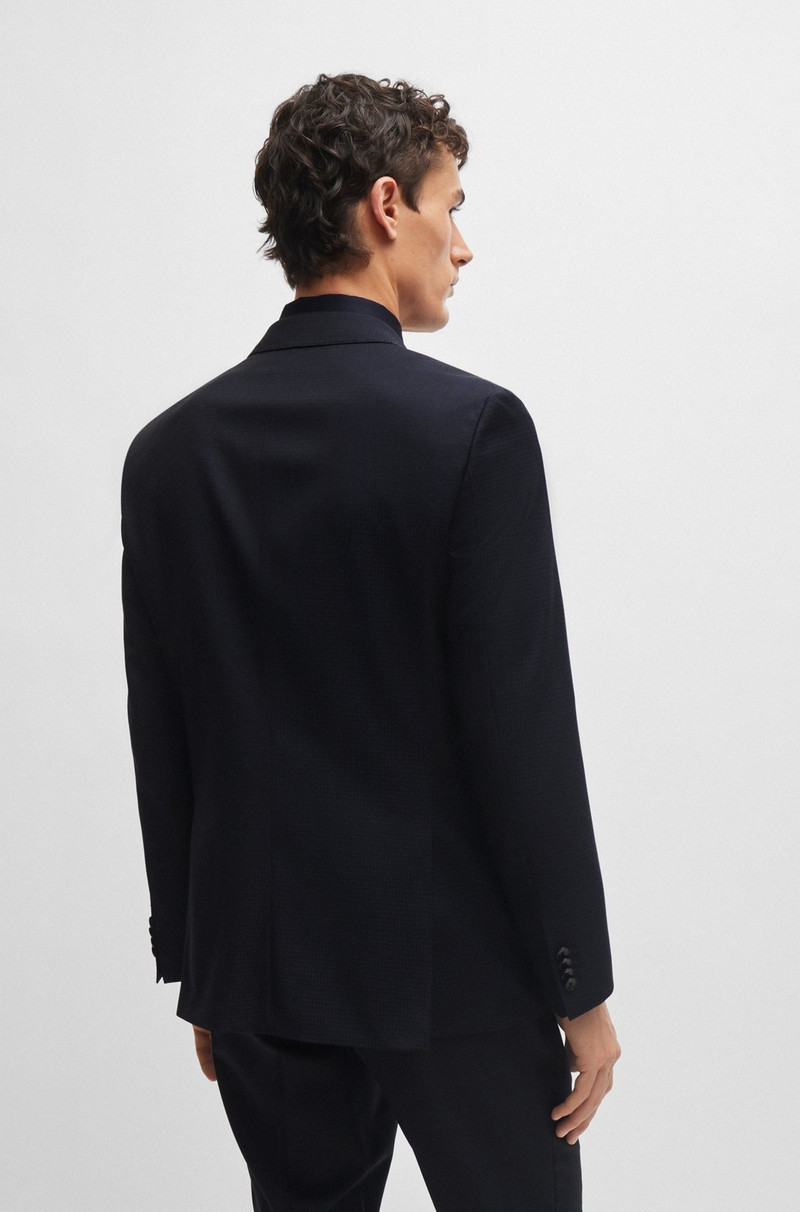 BOSS SLIM-FIT SUIT IN MICRO-PATTERNED VIRGIN WOOL outlook
