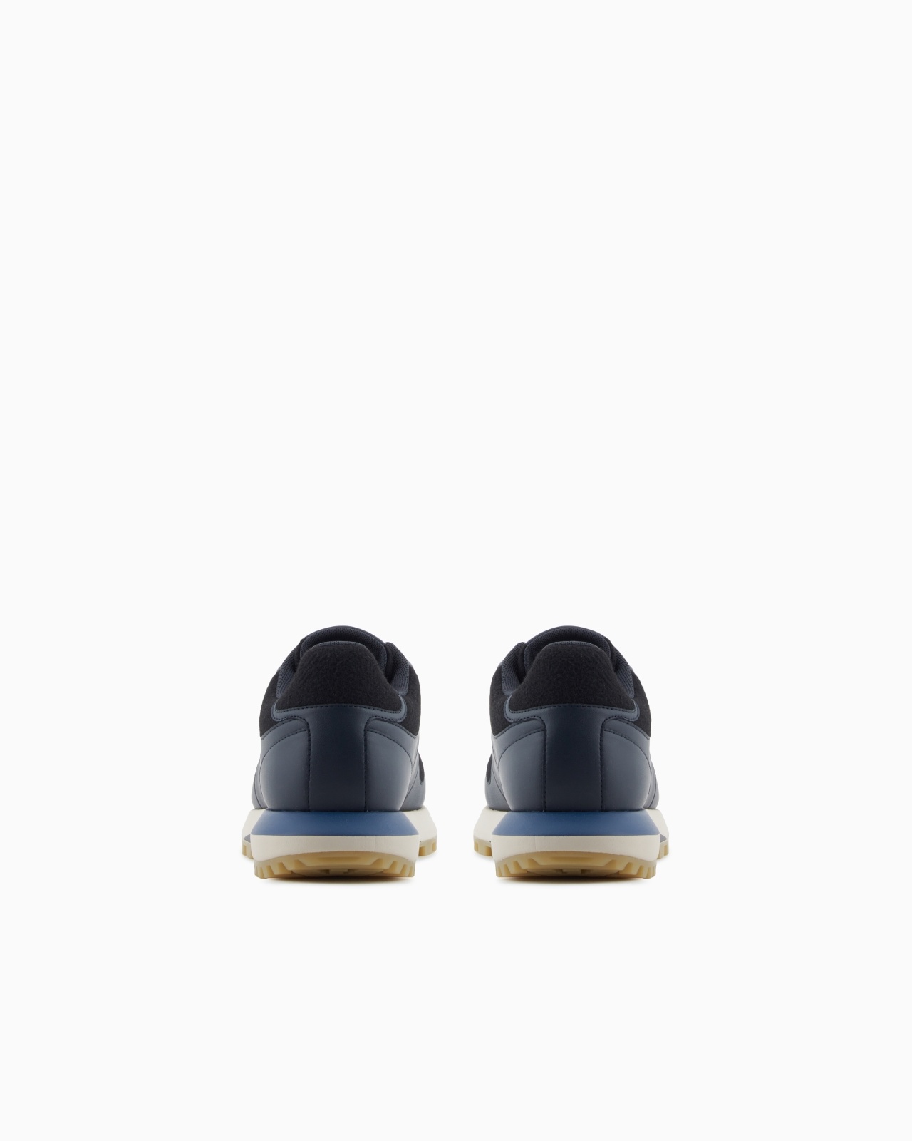 LEATHER SNEAKERS WITH FELT DETAILS - 4