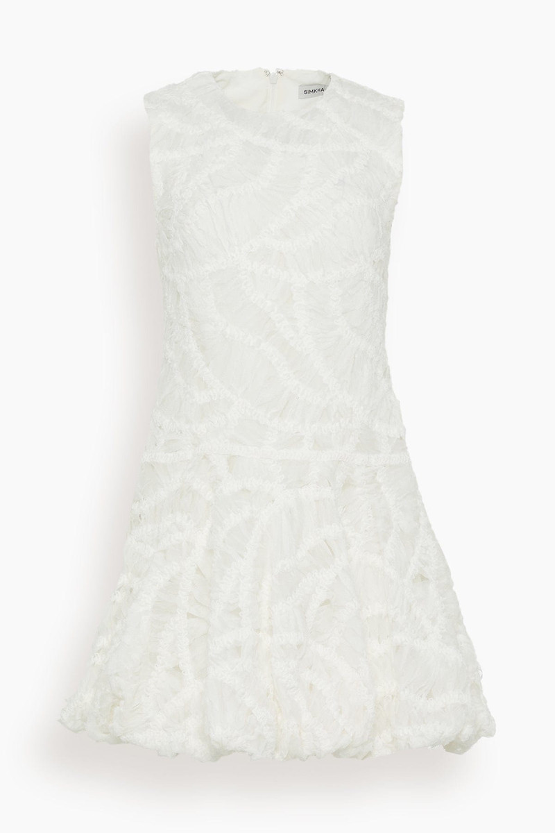 Vallan Sleeveless Mini Dress in White 1