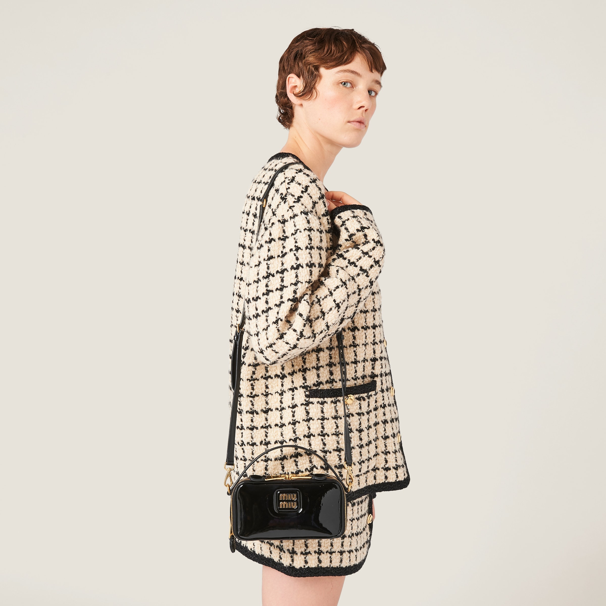 Leather and patent leather shoulder bag - 2