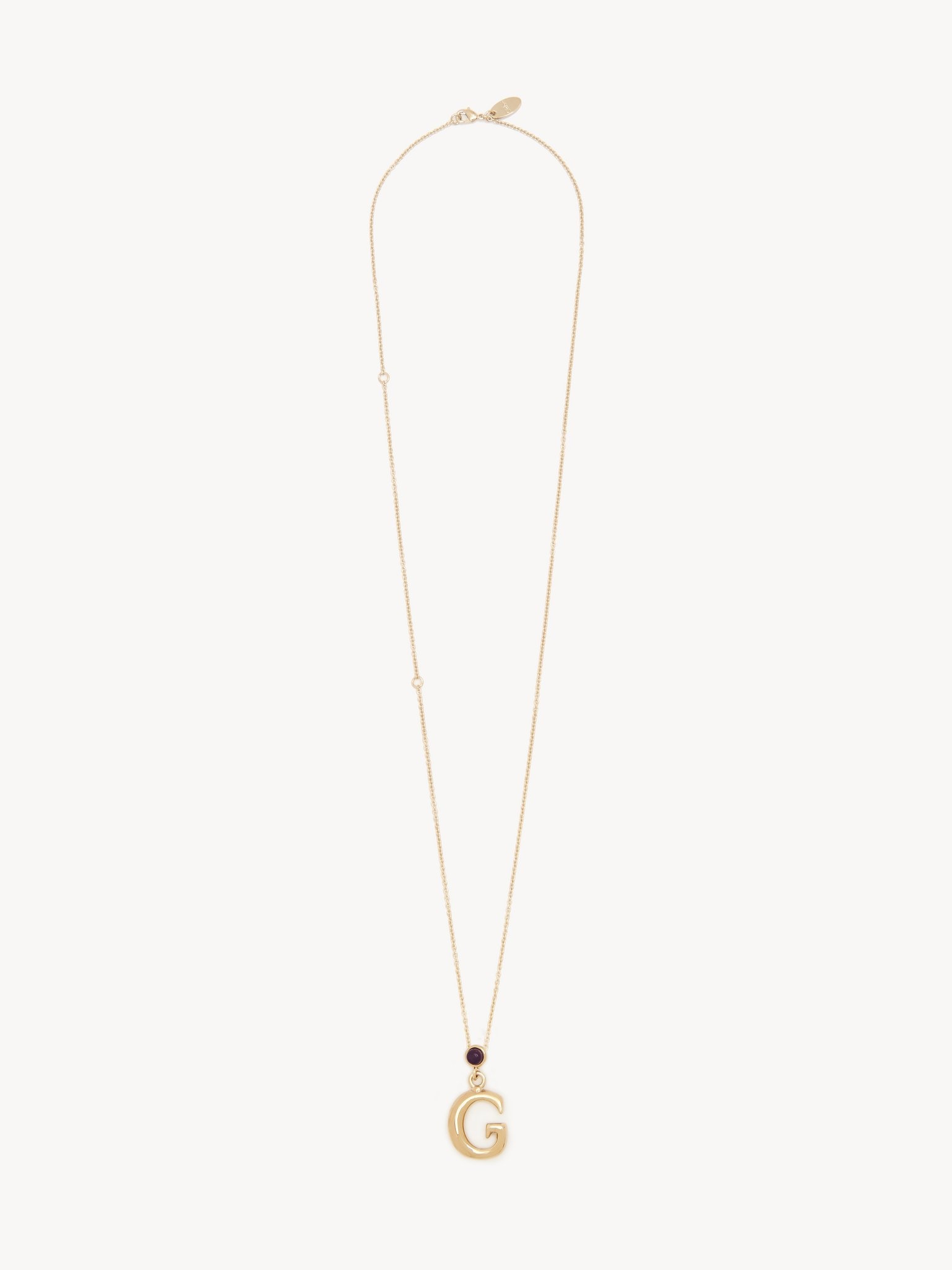 ALPHABET NECKLACE WITH PENDANT G - 1