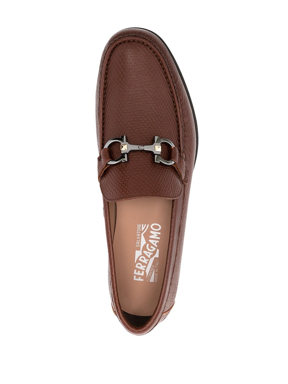 Gancini leather loafers - 4