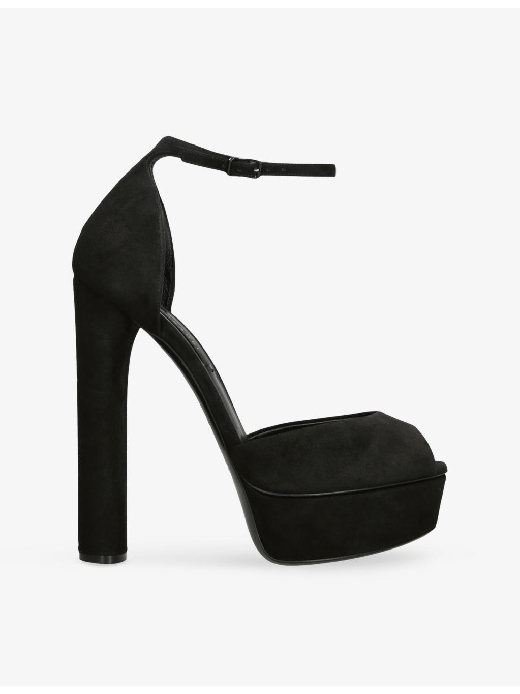 Flora 140 Platform Peep Suede Pumps - 1
