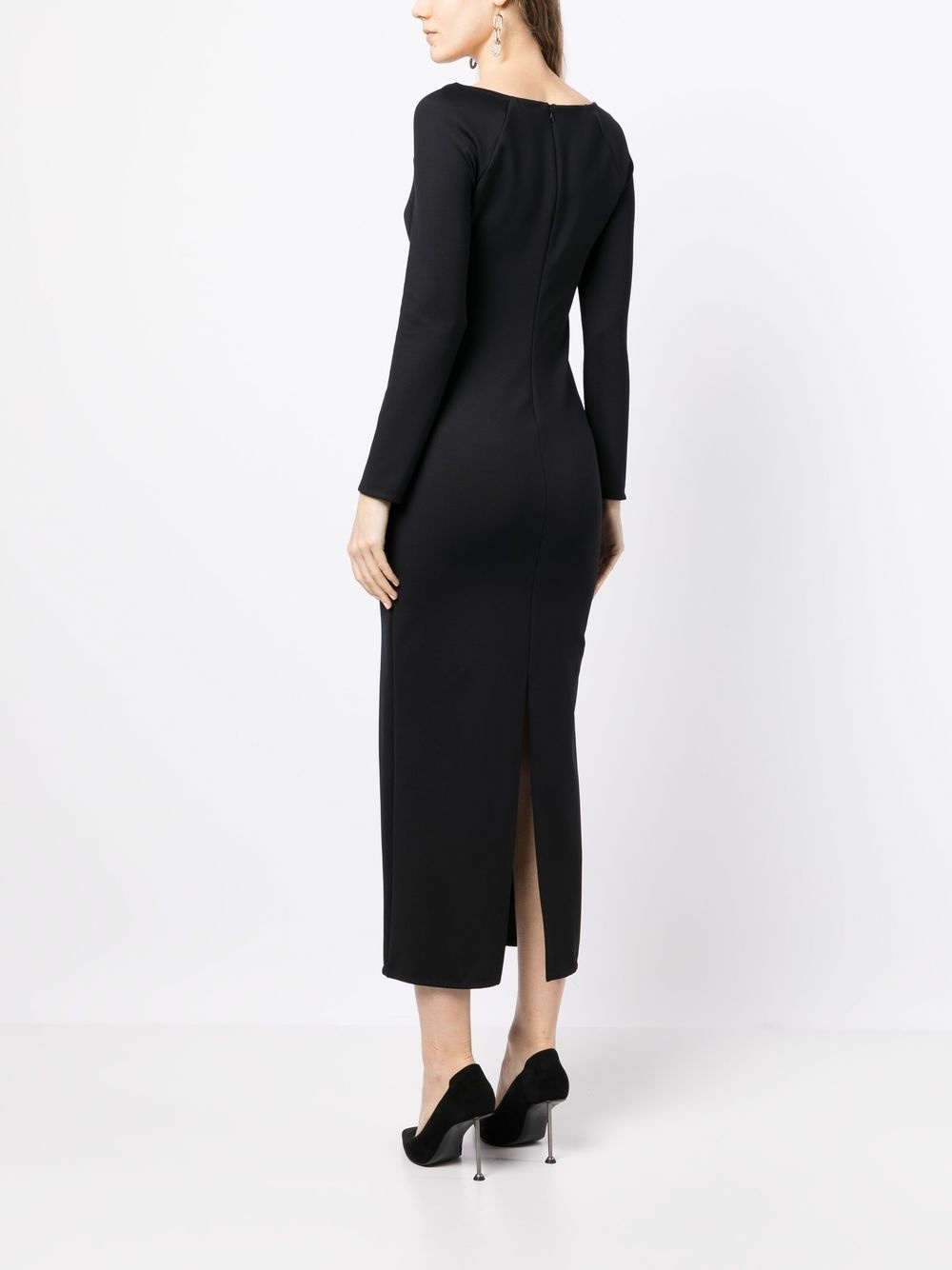 long-sleeve maxi dress - 4