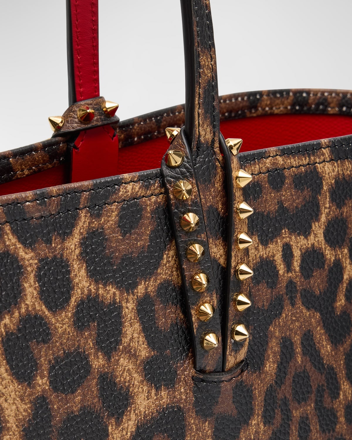 Cabata Small Leopard-Print Leather Tote Bag - 5