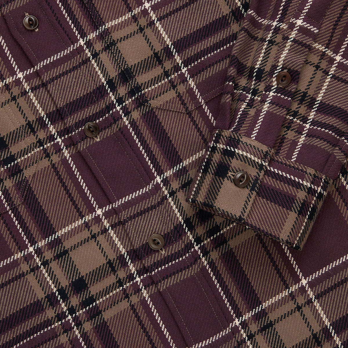 Utility Flannel Burgundy Oak Plaid - 3