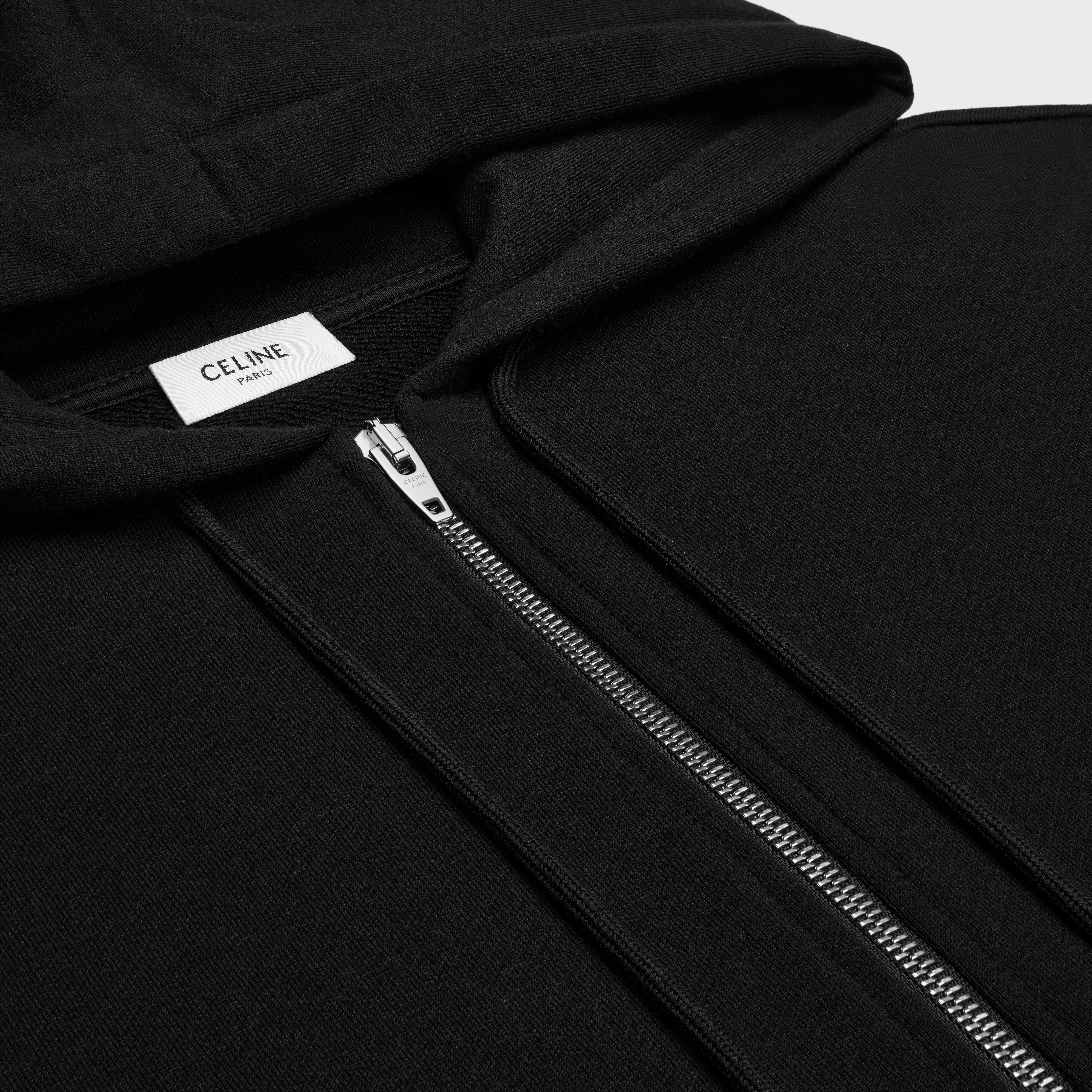 loose triomphe hoodie in cotton and cashmere - 4