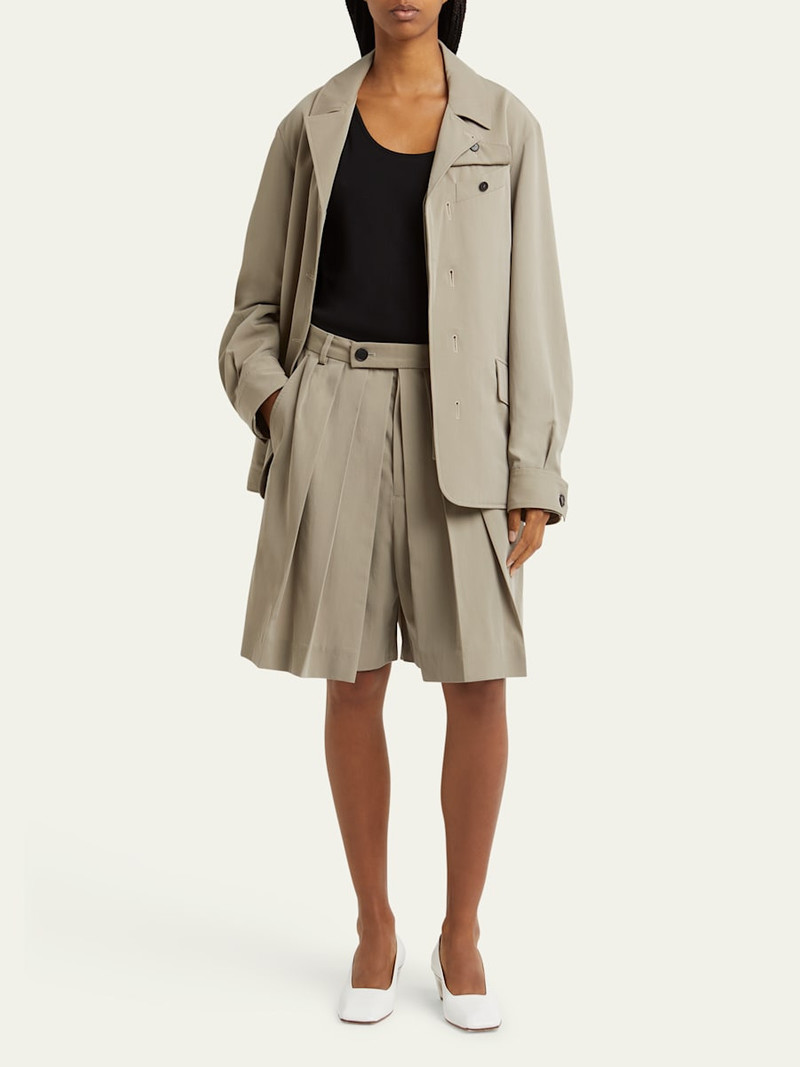 SETCHU Hakama Pleated Wool Shorts outlook