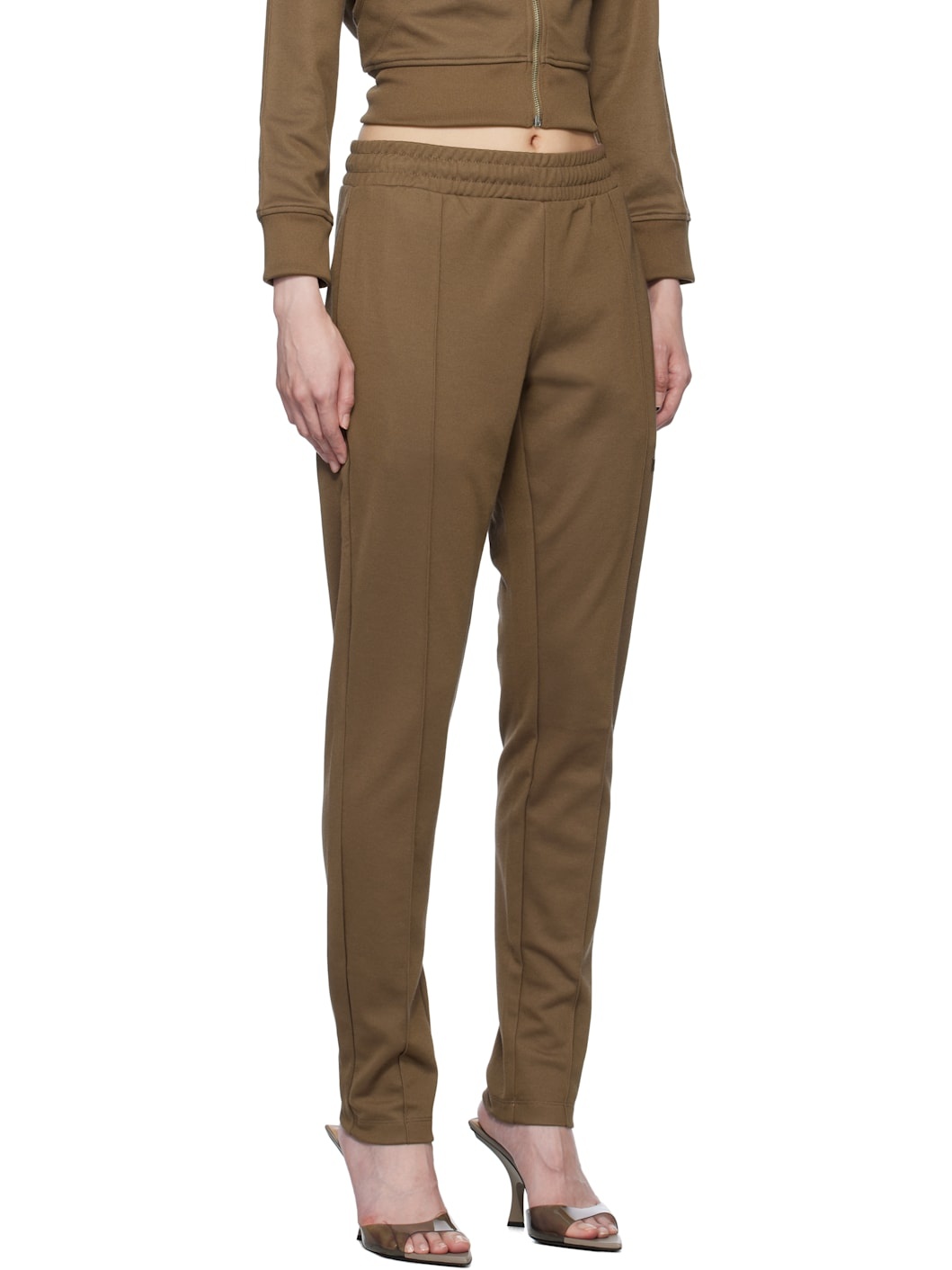 Brown Bonded Logo Lounge Pants - 2