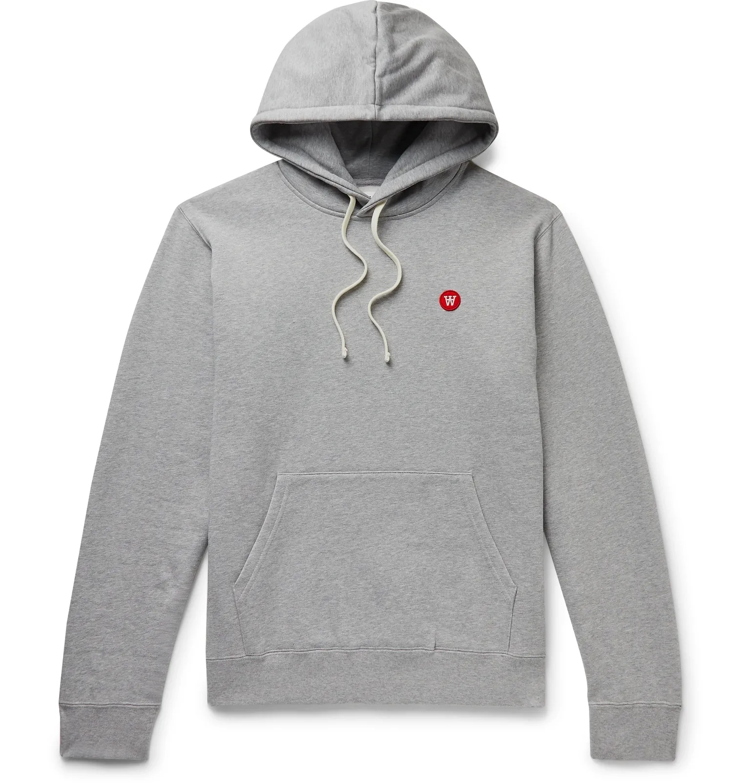 Ian Logo-Appliquéd Mélange Fleece-Back Cotton-Jersey Hoodie - 1