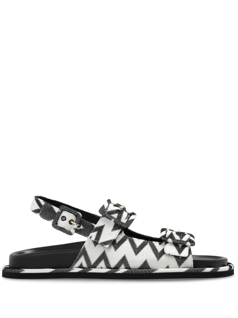 zigzag-knit buckled sandals 1