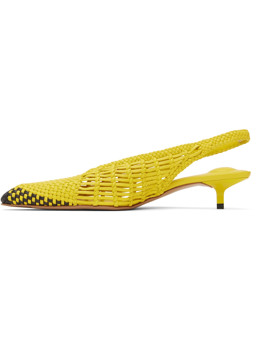 Yellow La Croisière 'The low Cubisto Banane' Heels - 3