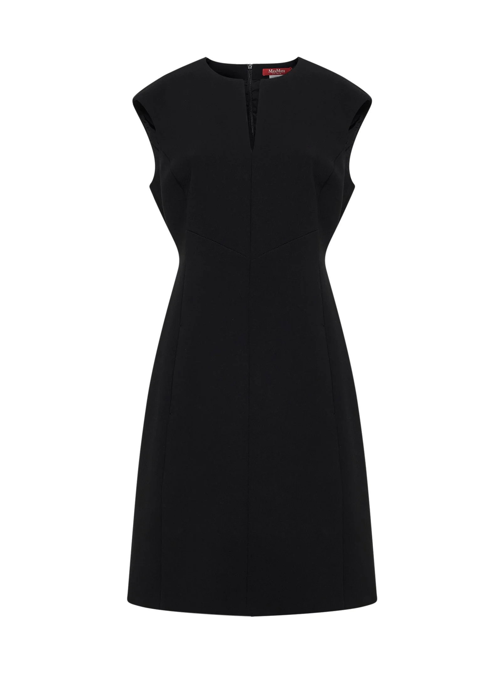 Max Mara Studio Women Black Cady Mstgiunto Short Princess-Line Dress - 1