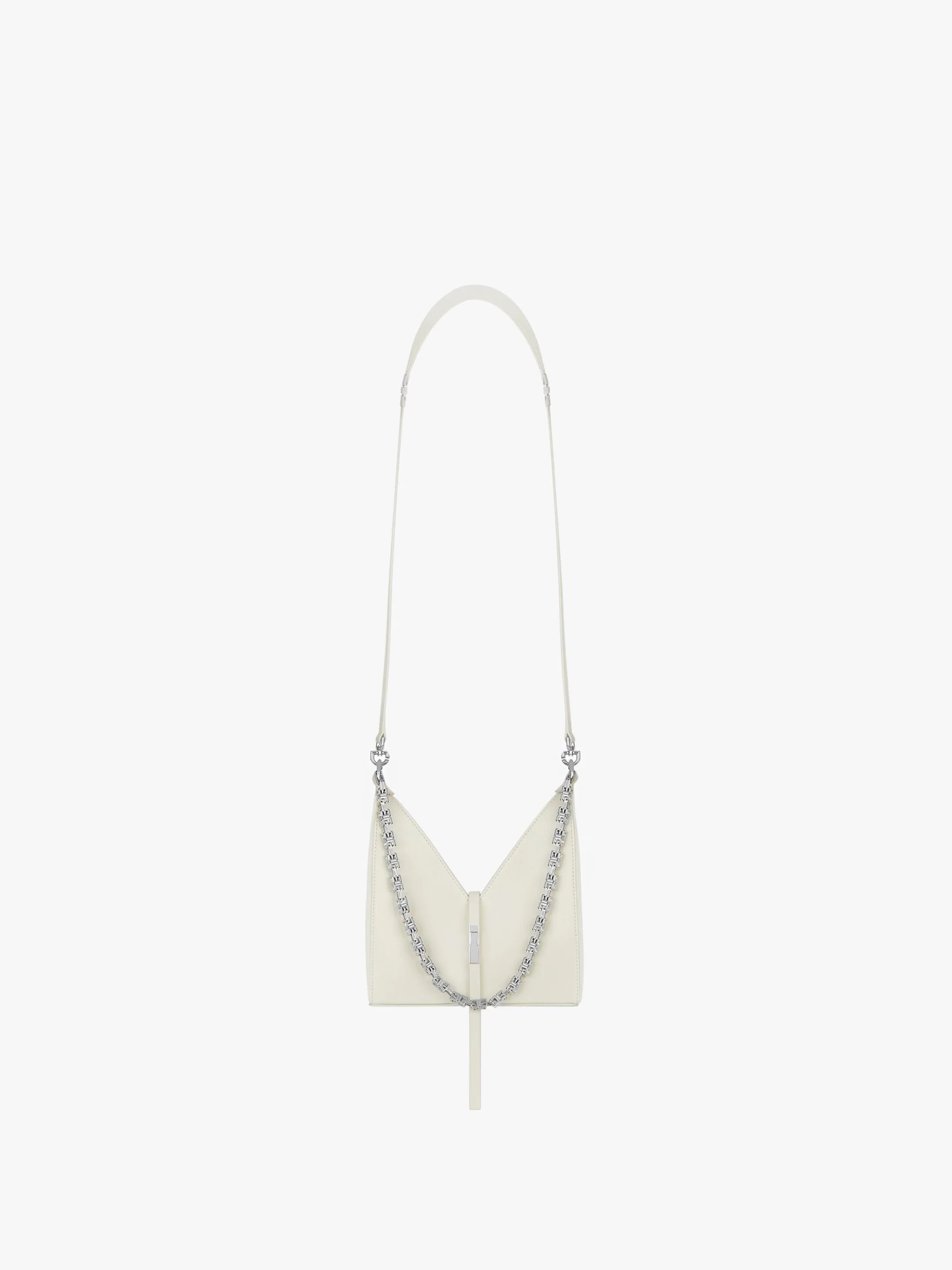 MINI CUT OUT BAG IN BOX LEATHER WITH CHAIN - 1