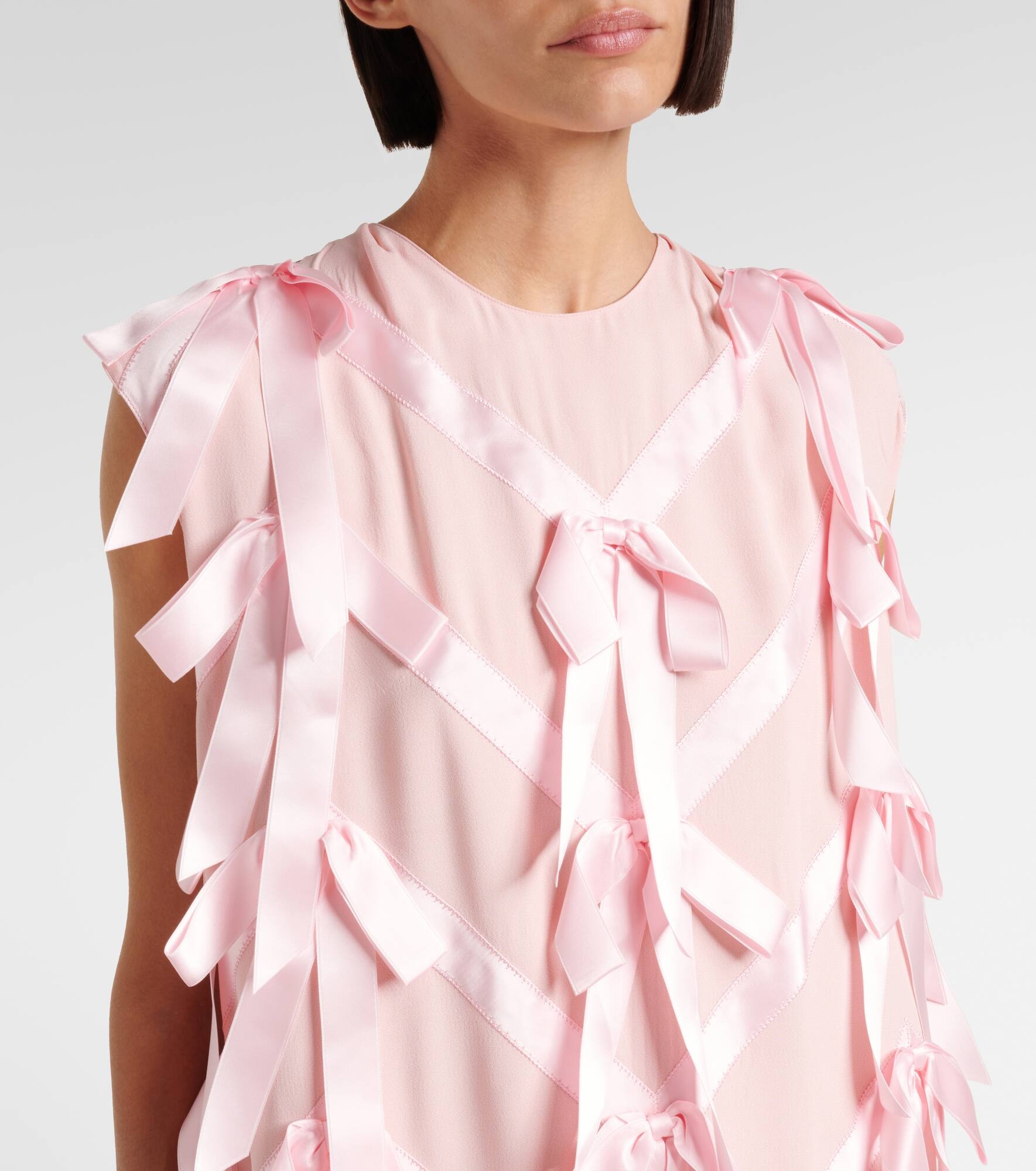 Ribbon midi dress - 4